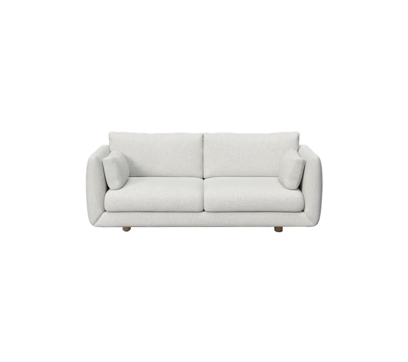 Bloom 2-seater sofa w/teak legs by Cane-line in Light grey, Ambience – product photo