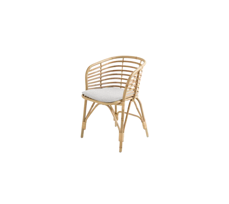 Blend armchair by Cane-line in Natural, large round sticks rattan, White, Scent – product photo