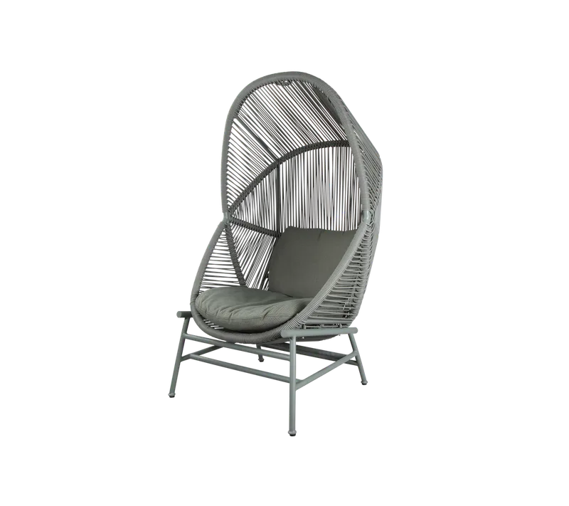 Hive chair by Cane-line in Dusty green, small round core Weave, Dusty green, aluminium, Light green, Link w/QuickDry & Airflow – product photo