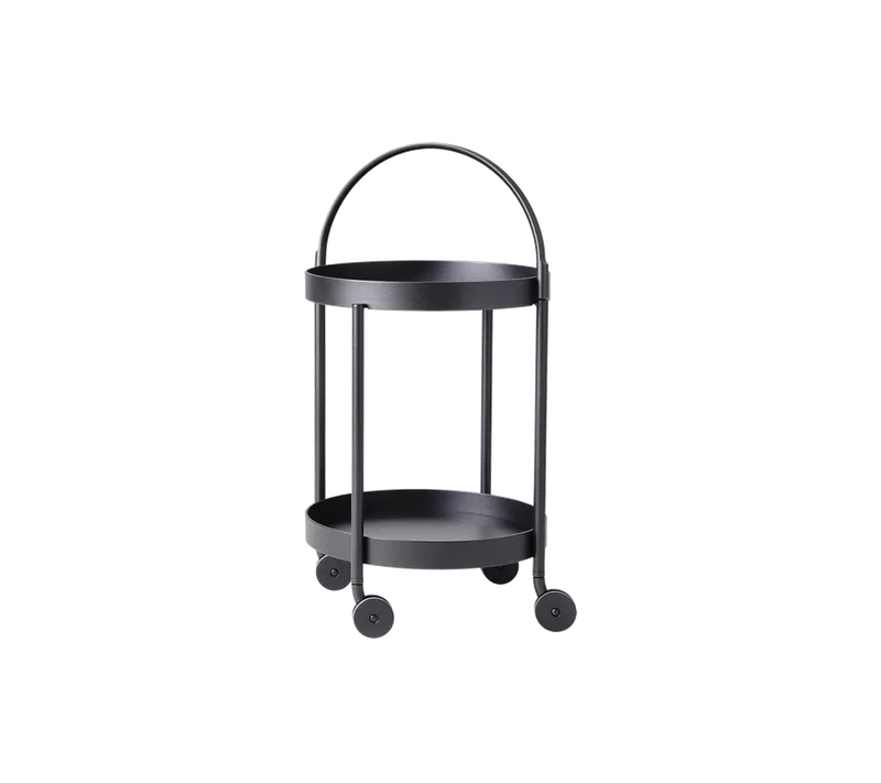 Roll trolley von Cane-line in Lava grey, aluminium – Produktfoto