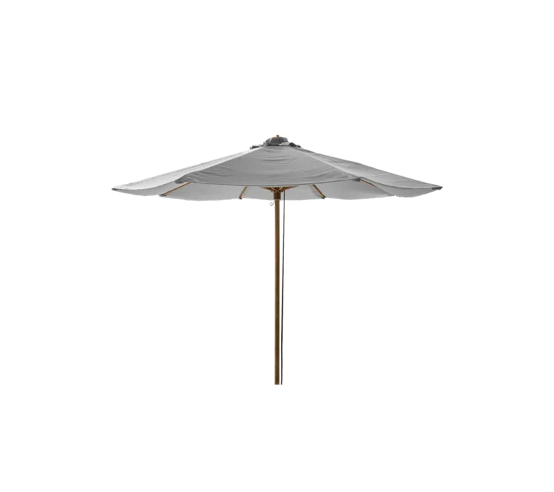Classic parasol w/pulley system, dia. 3 m de Cane-line en Teak/100% solution dyed polyester 280g/m2, Aucun – photo du produit
