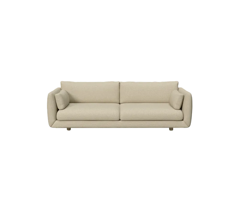 Bloom 3-seater sofa w/teak legs von Cane-line in Light brown, Lola – Produktfoto