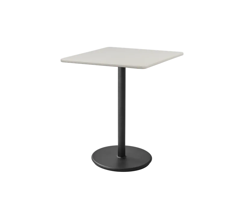 Go café table 75x75 cm van Cane-line in Lava grey, aluminium, Sand, Aluminium – productfoto