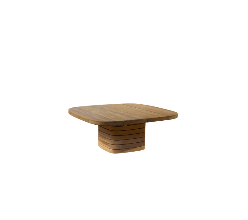 Mellow coffee table, medium 90 x 90 cm - teak van Cane-line in Teak, Teak, edge glued – productfoto