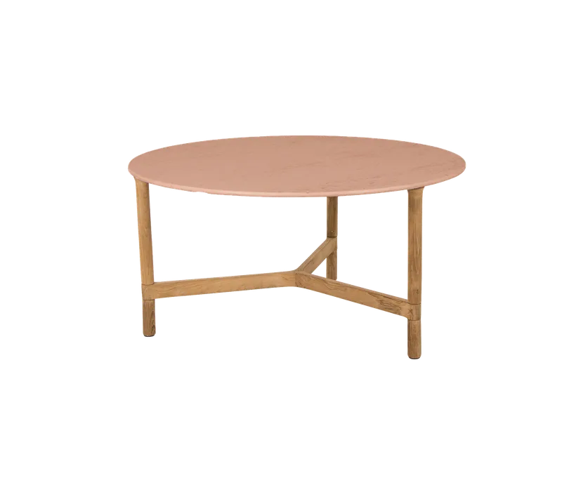 Twist coffee table, large von Cane-line in Teak, Terracotta, ceramic – Produktfoto