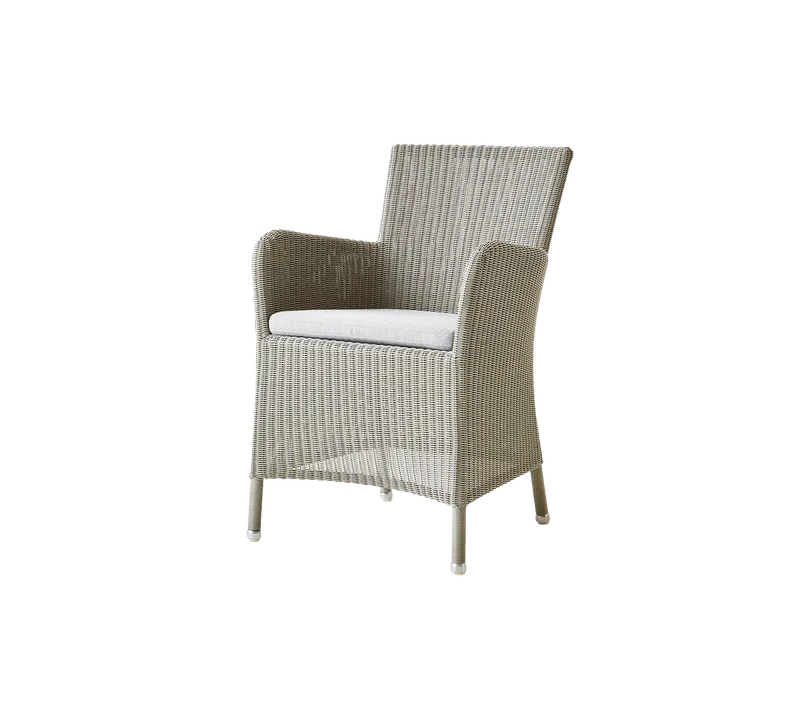 Hampsted chair by Cane-line in Taupe, small round Weave, Light grey, Natté – product photo