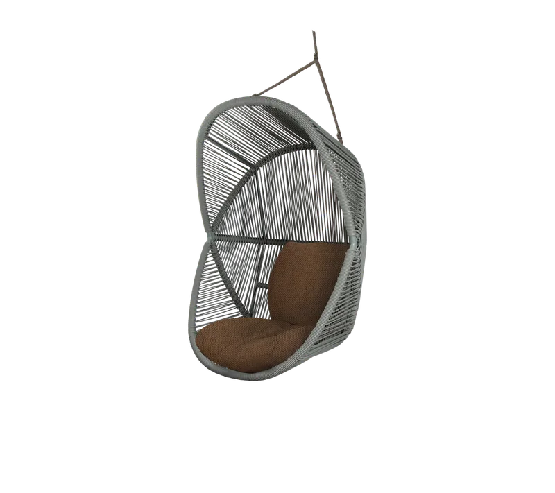 Hive chair von Cane-line in Dusty green, small round core Weave, Taupe, string Soft Rope, Umber brown, Rise w/QuickDry & Airflow – Produktfoto