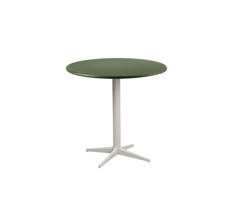 Drop café table dia. 60 cm van Cane-line in Sand, Aluminium, Dark green, aluminium – productfoto