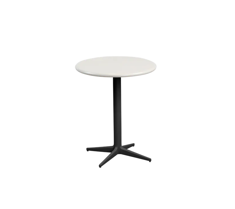 Drop café table dia. 45 cm by Cane-line in Lava grey, aluminium, Sand, semi glossy aluminium – product photo 2 of 2