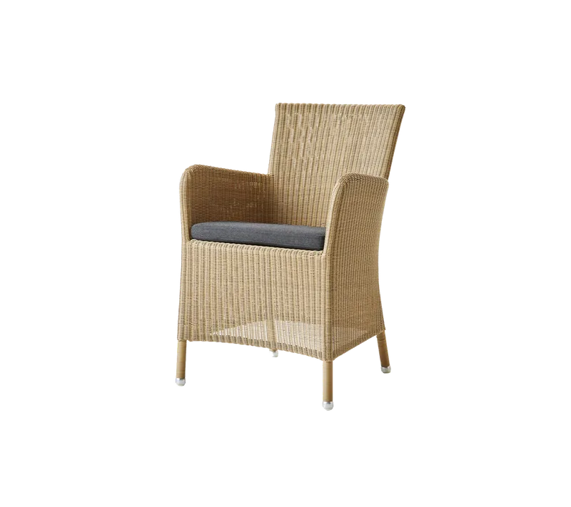 Hampsted chair by Cane-line in Natural, small round Weave, Black, Natté – product photo