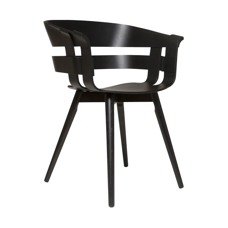 Wick Chair van Design House Stockholm in Wood Legs, Black – productfoto
