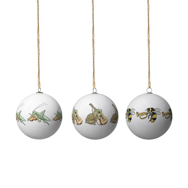 Elsa Beskow Christmas Tree Ornament de Design House Stockholm en Frog/Bumblebee/Cricket – photo du produit
