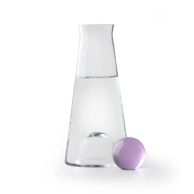 Fia Carafe by Design House Stockholm in 100 cl, Clear/Amethyst – product photo