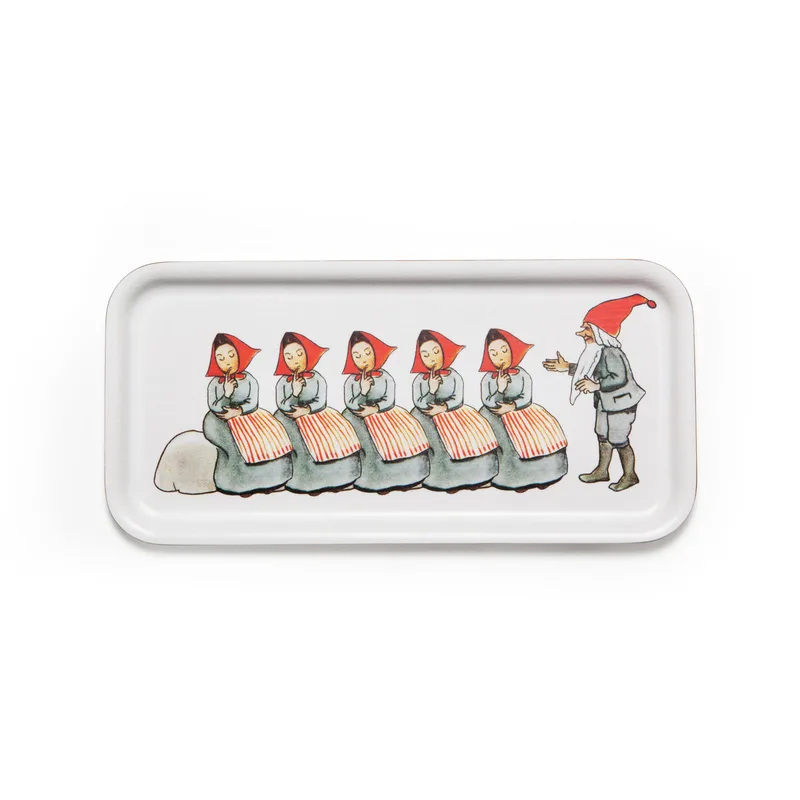 Elsa Beskow Tray van Design House Stockholm in X-mas Family 27.5x13.5 cm – productfoto
