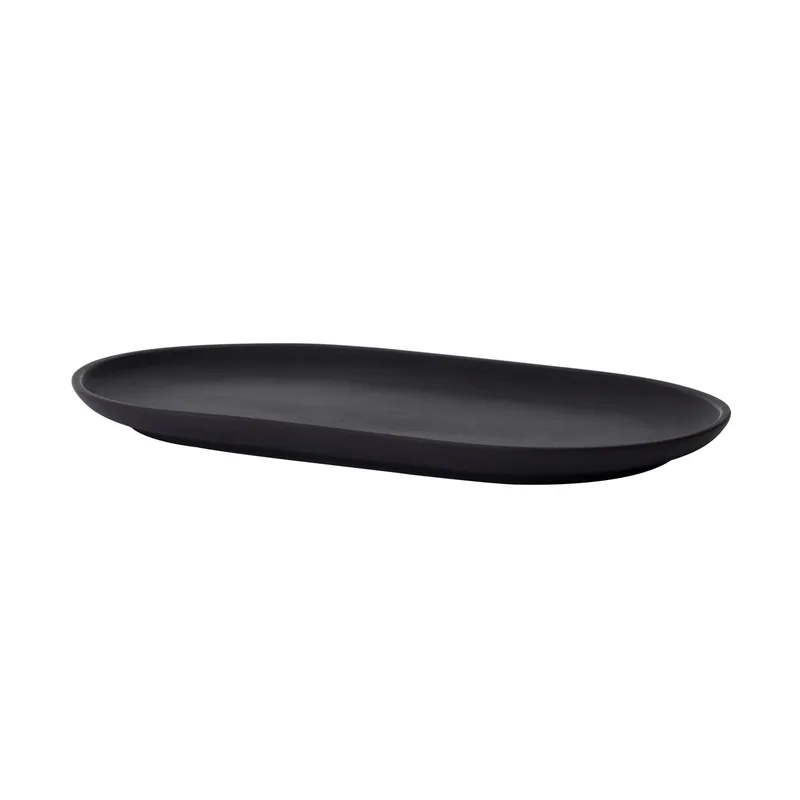 Sand Secrets Oval Plate by Design House Stockholm in Black Clay – product photo