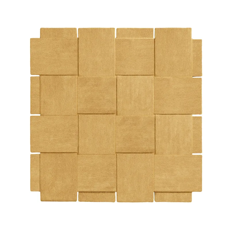 Basket Rug by Design House Stockholm in 245x245 cm, Yellow – product photo