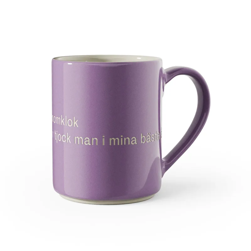 Astrid Lindgren Mug by Design House Stockholm in Jag är en vacker och genomklok man... – product photo