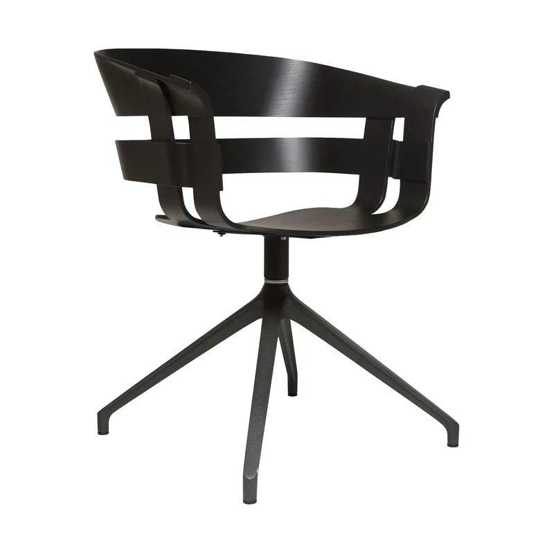 Wick Chair von Design House Stockholm in Swivel Base, Black – Produktfoto