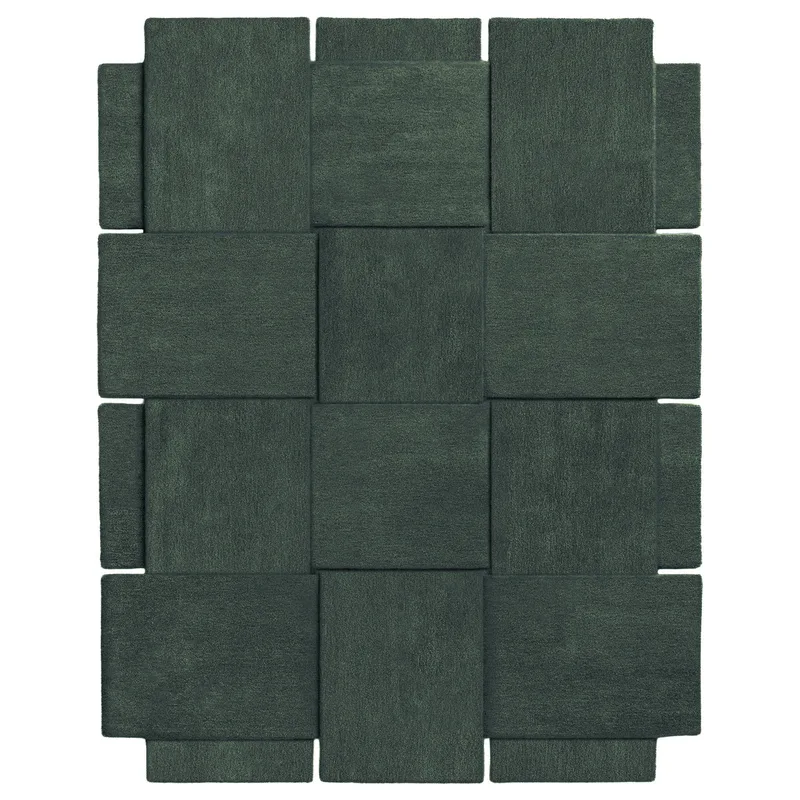 Basket Rug by Design House Stockholm in 185x240 cm, Green – product photo