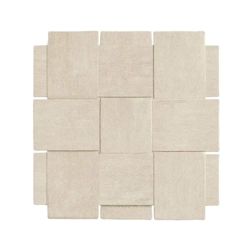 Basket Rug von Design House Stockholm in 180x180 cm, Beige – Produktfoto