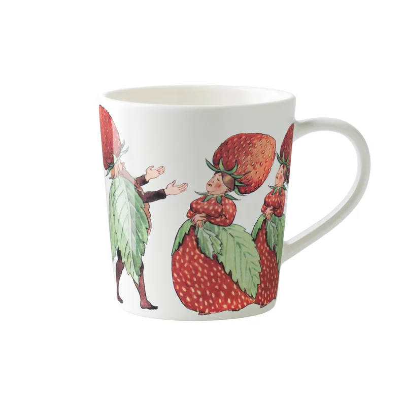 Elsa Beskow Mug by Design House Stockholm in 40 cl, Strawberry Family – product photo