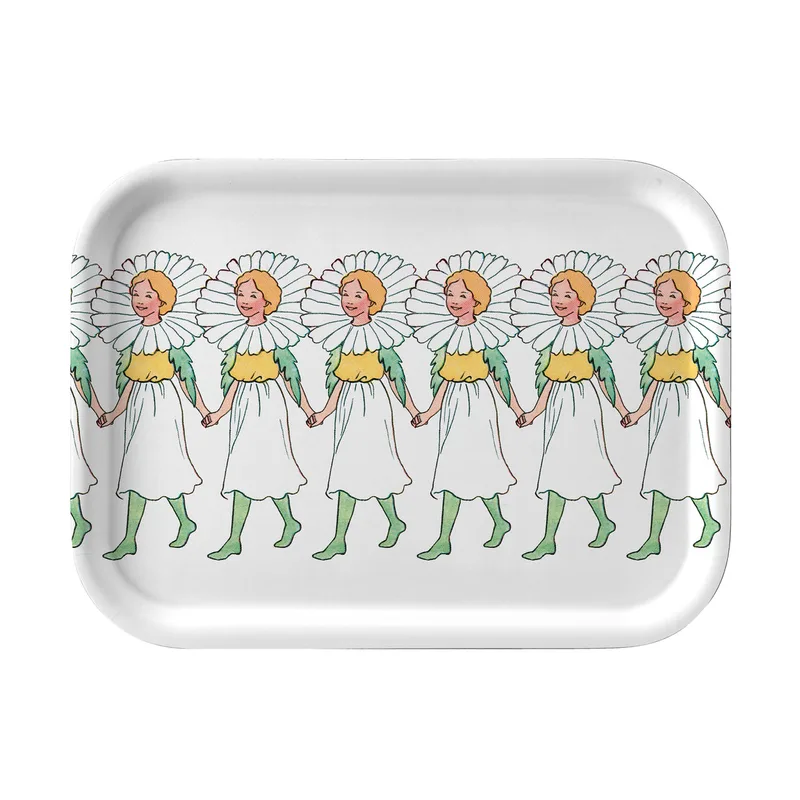 Elsa Beskow Tray by Design House Stockholm in Marguerite 20x27 cm – product photo