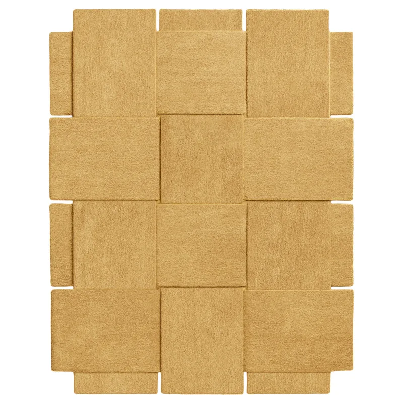 Basket Rug by Design House Stockholm in 185x240 cm, Yellow – product photo