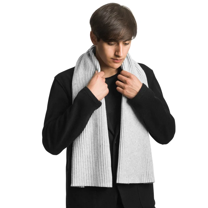Pleece Short Scarf by Design House Stockholm in 30x140 cm, Light Grey – product photo