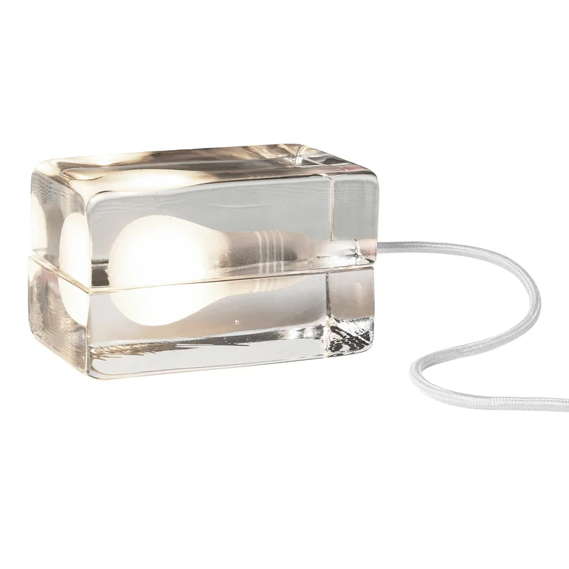 Block Lamp van Design House Stockholm in Regular, White Textile Cord (EU Cable) – productfoto