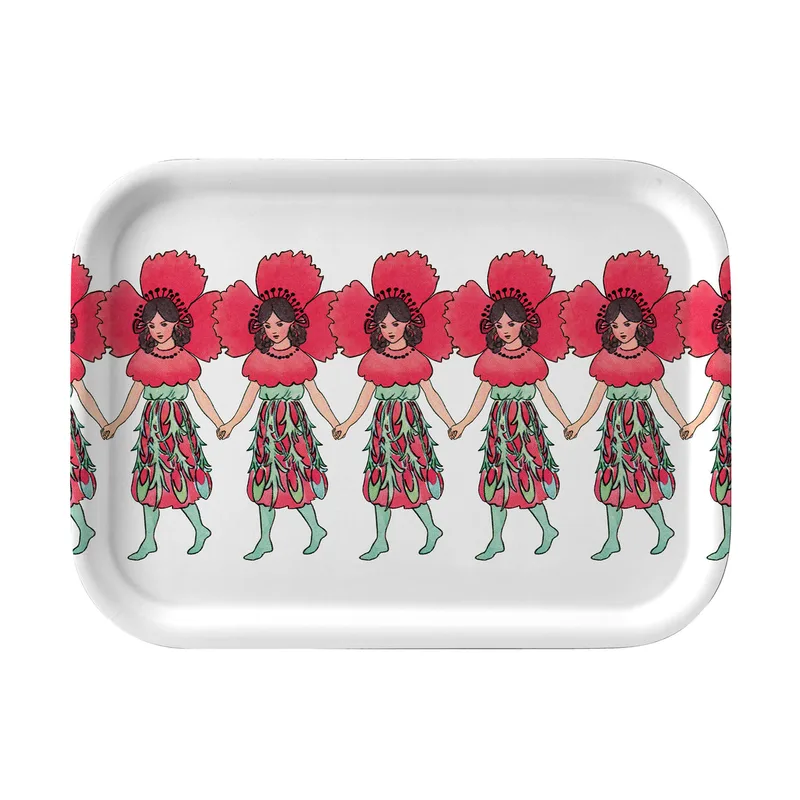 Elsa Beskow Tray by Design House Stockholm in Poppy 20x27 cm – product photo