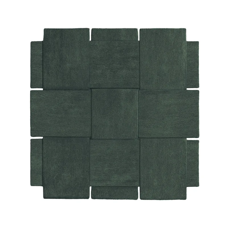 Basket Rug van Design House Stockholm in 180x180 cm, Green – productfoto