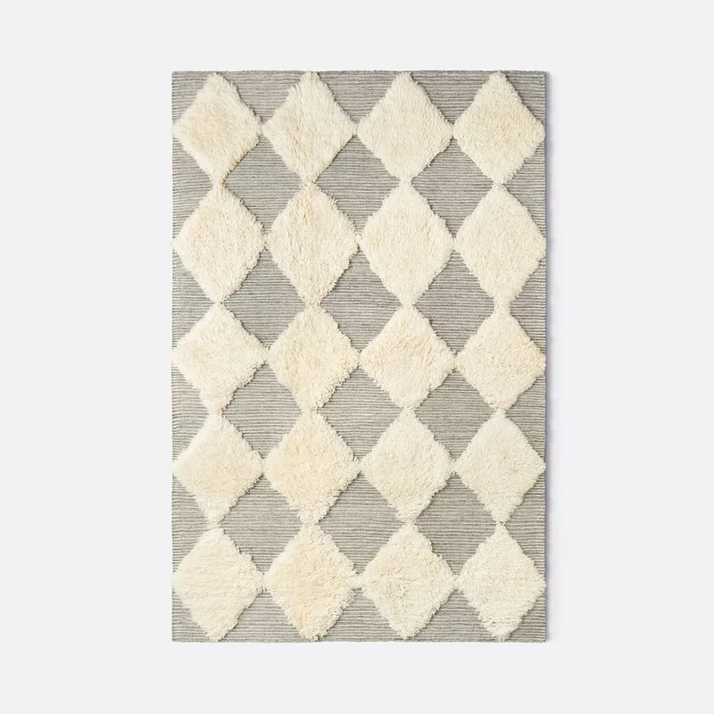 Chess Rya Rug Grey van Dusty Deco in 200 × 300 – productfoto