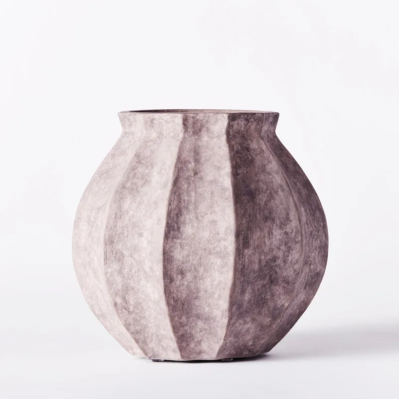 Wedges Vase Grey by Dusty Deco – product photo