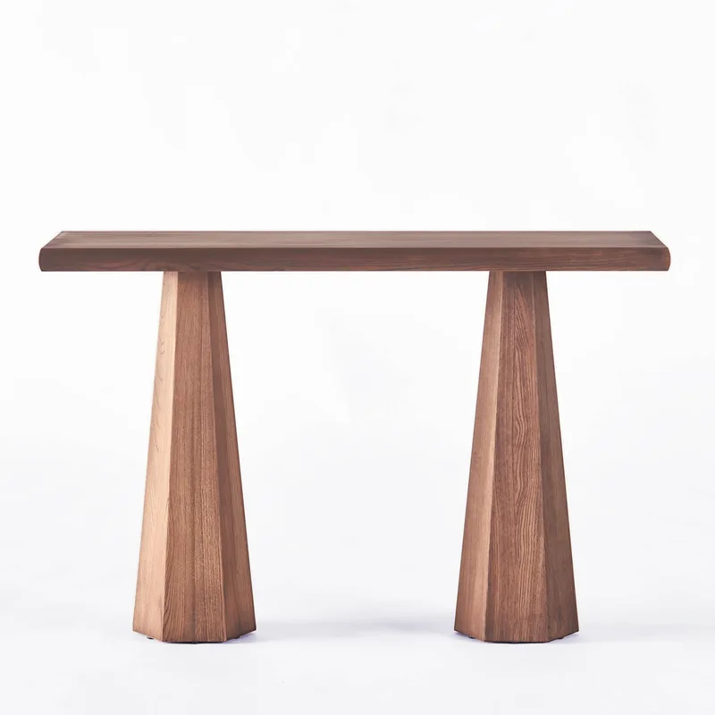 Hexagon Console Table Stained Ash van Dusty Deco – productfoto