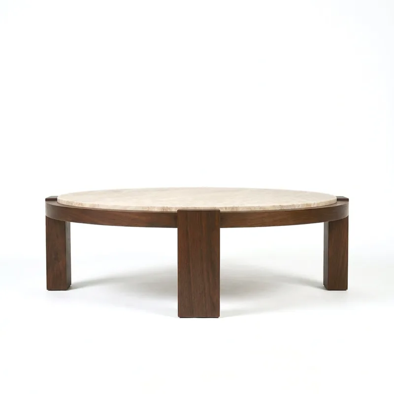 Dean Coffee Table Travertine von Dusty Deco – Produktfoto