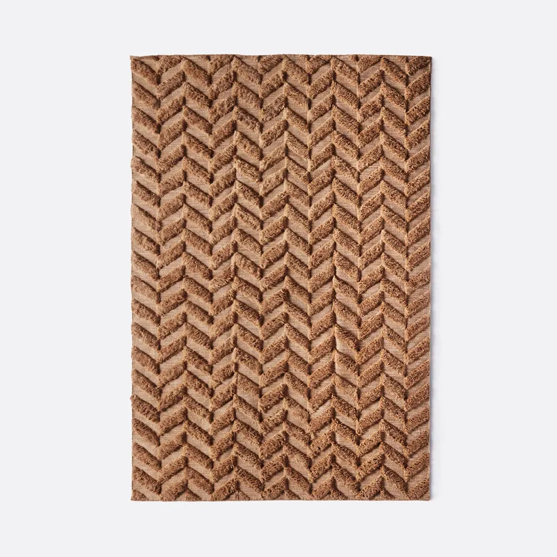 Herringbone Rug Brown van Dusty Deco in 200 × 300 – productfoto