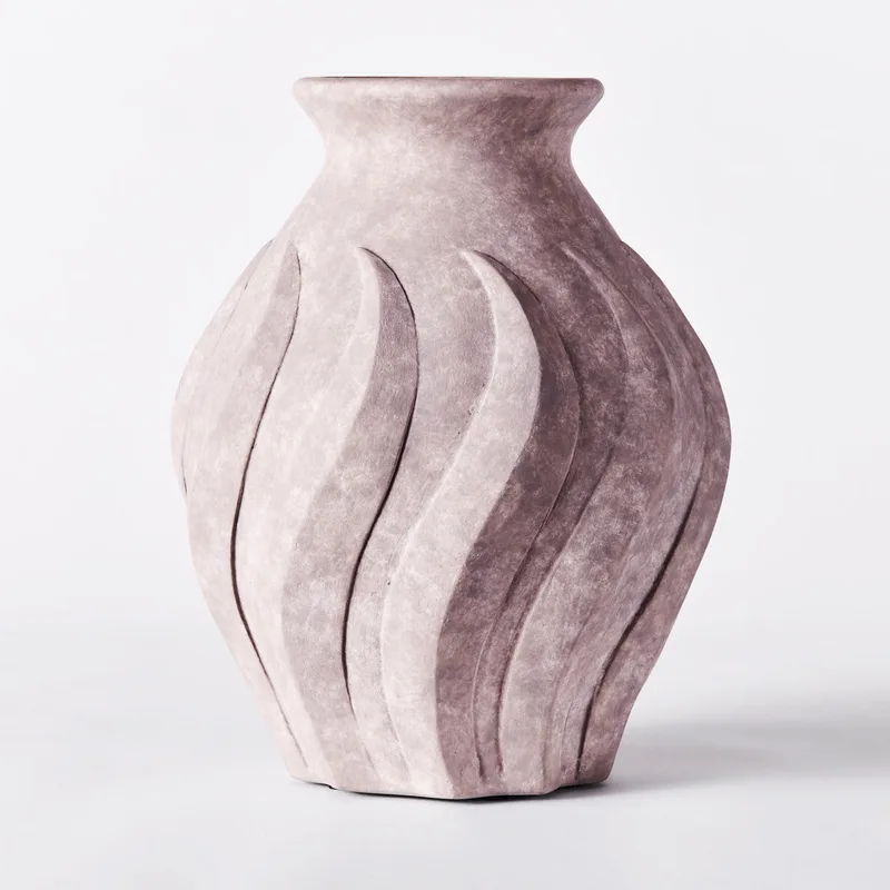 Swirl Vase Large Grey von Dusty Deco – Produktfoto
