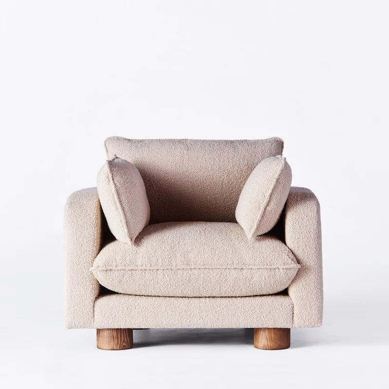 Miles Armchair Boucle Beige by Dusty Deco – product photo