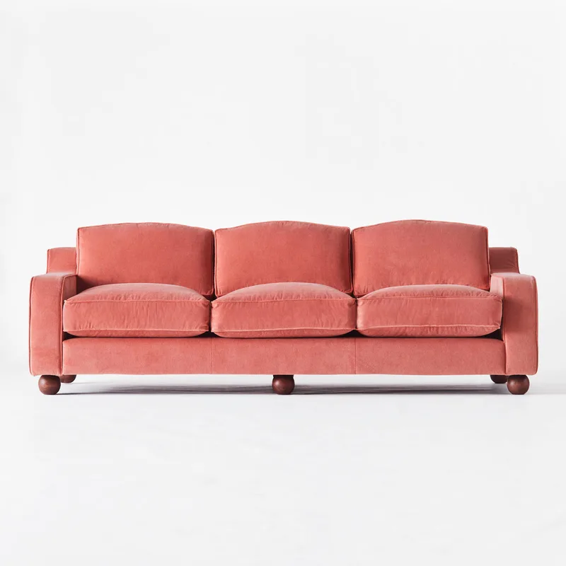 Lola Sofa Velvet Vintage Pink by Dusty Deco – product photo