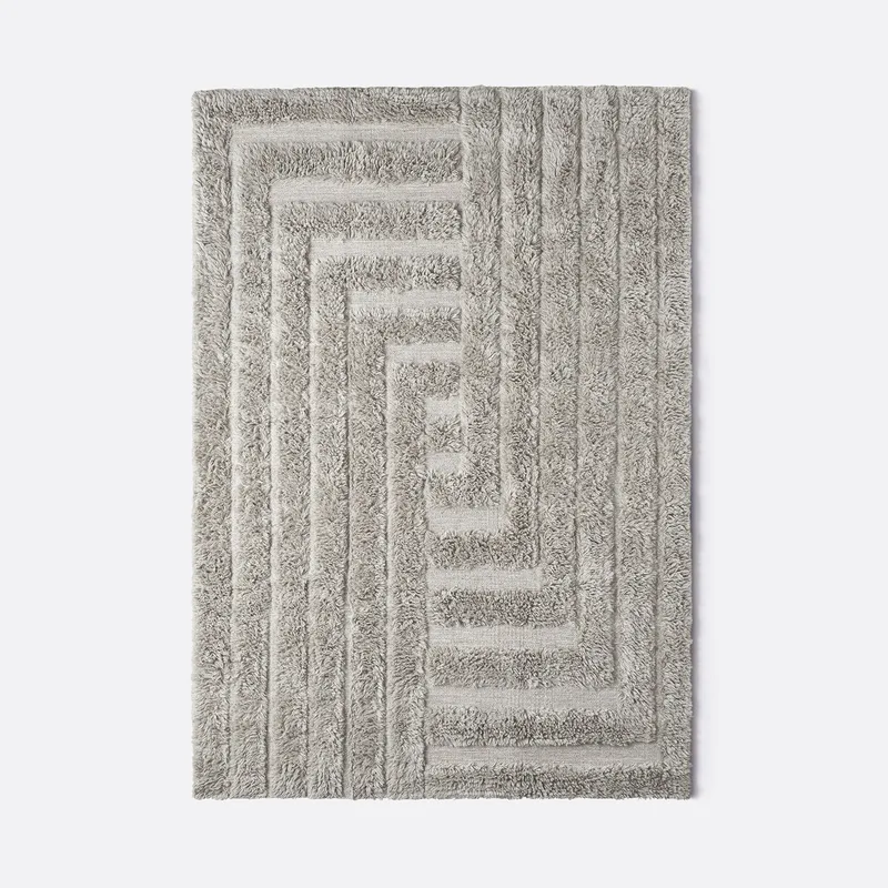 Shaggy Labyrinth Rug Grey van Dusty Deco in 200 × 300 – productfoto