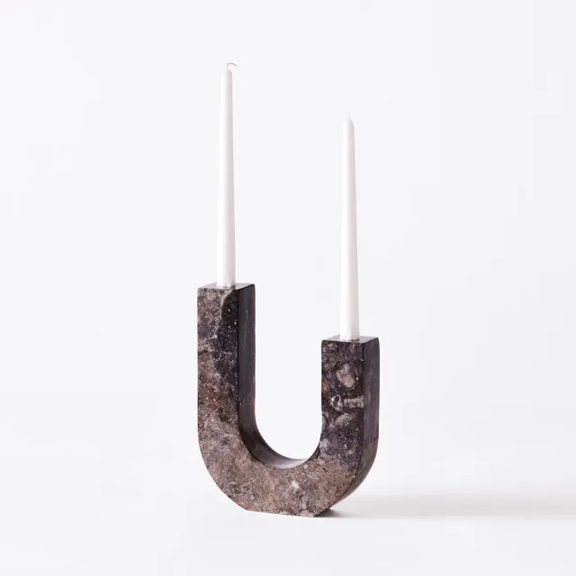 Arco Candle Holder Grey