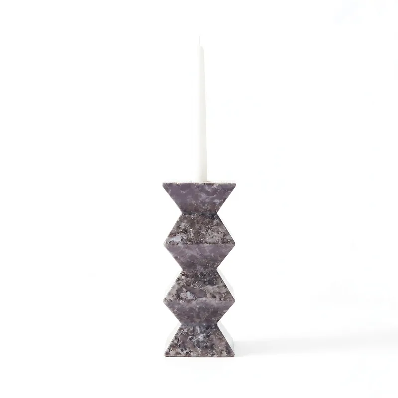 Totem Candle Holder Tall Grey by Dusty Deco – product photo