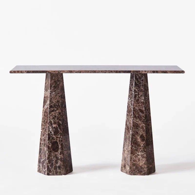 Hexagon Console Table Dark Emperador by Dusty Deco – product photo