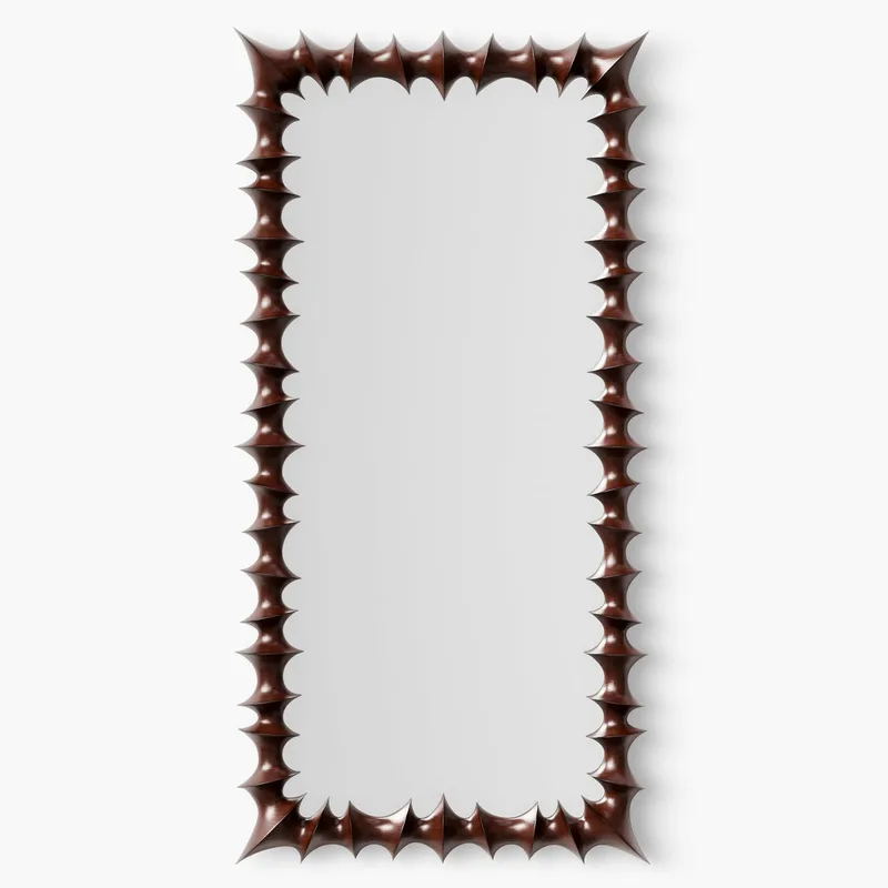 Brutalist Mirror Large Natural van Dusty Deco – productfoto