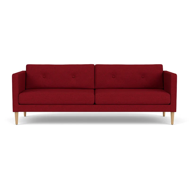 L42 Firhøj - 3 pers. sofa - Eg - Wine Red (14) by FDB Møbler – product photo