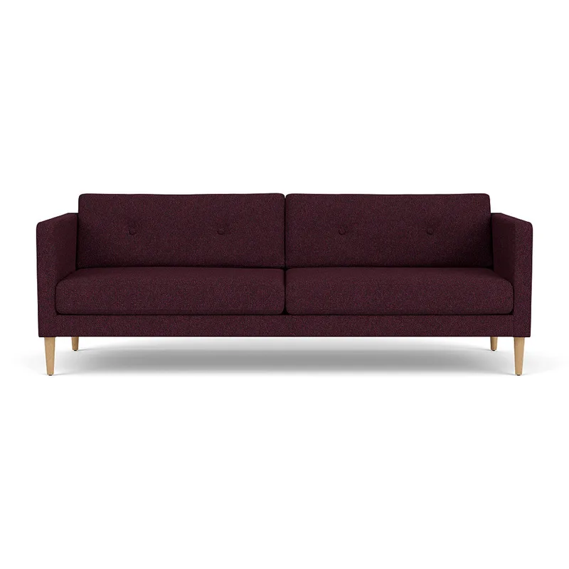 L42 Firhøj - 3 pers. sofa - Eg - Aubergine (40) de FDB Møbler – photo du produit