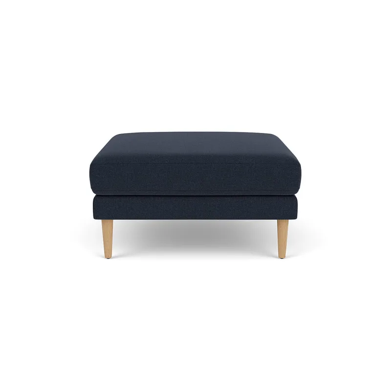 L42 Firhøj - Puf - Eg - Dark Blue (36) van FDB Møbler – productfoto