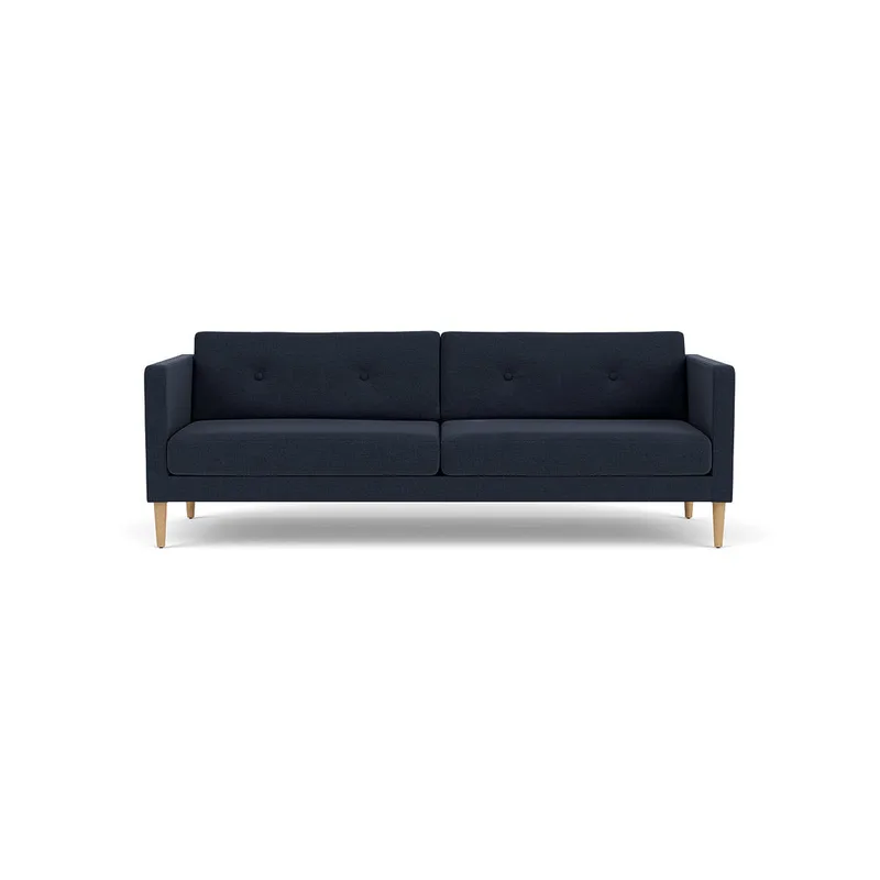 L42 Firhøj - 3 pers. sofa - Eg - Dark Blue (36) van FDB Møbler – productfoto
