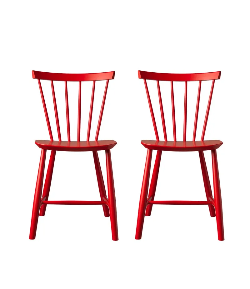 J46 - Stol - 2 stk - Bøg - Mailbox Red by FDB Møbler – product photo