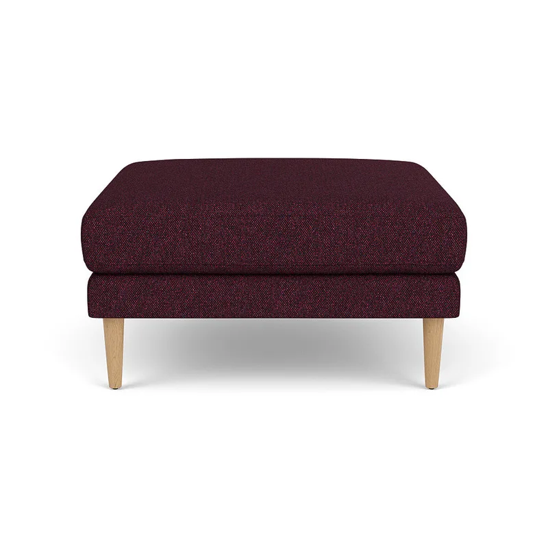 L42 Firhøj - Puf - Eg - Aubergine (40) van FDB Møbler – productfoto